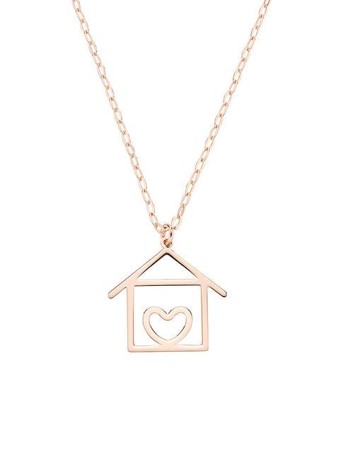 AMEN COCCOLE Collier en argent avec breloque maison Rose - Colliers