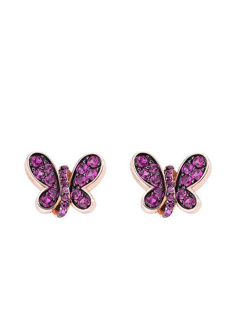 AMEN FARFALLE Boucles d'oreilles avec zircons colorés Rose - Boucles d'oreilles