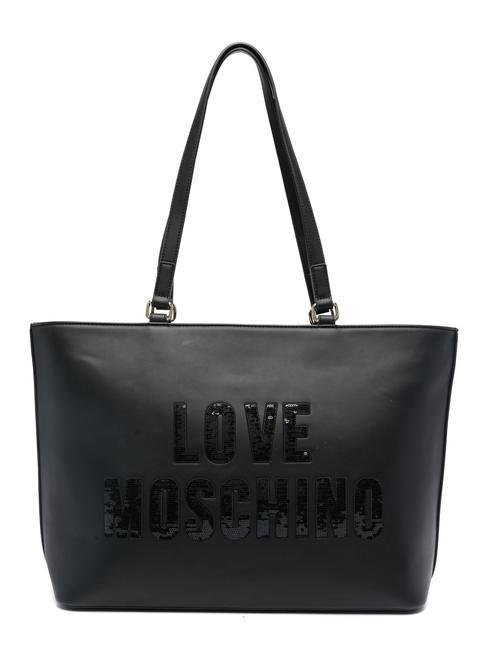 LOVE MOSCHINO SPARKLING Sac cabas porté épaule Noir - Sacs pour Femme