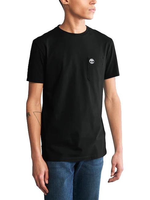 TIMBERLAND DUNSTAN RIVER T-shirt en coton avec poche NOIR - T-shirt