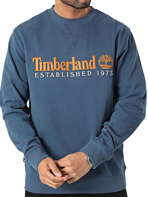 TIMBERLAND EST 1973  Sweat ras du cou denim foncé - Pulls molletonnés