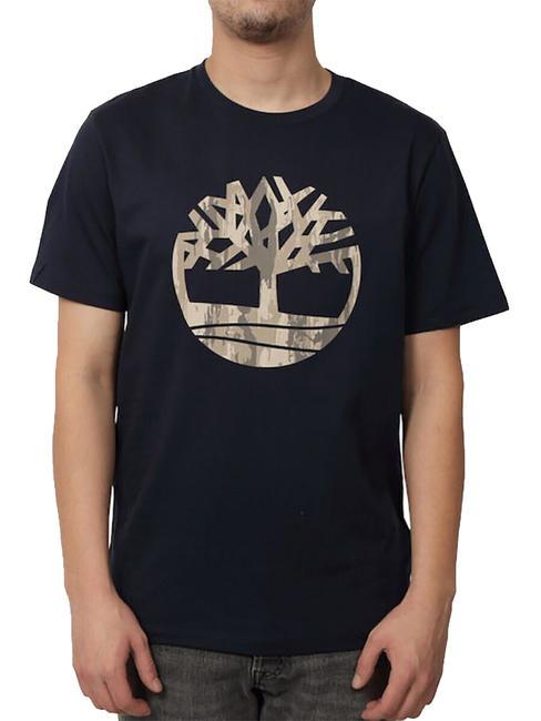 TIMBERLAND KENNEBEC RIVER TREE LOGO T-shirt en cotton saphir noir - T-shirt