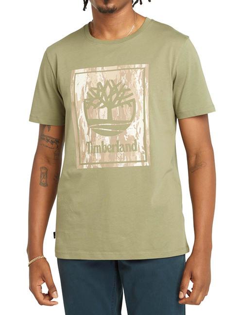 TIMBERLAND STACK LOGO T-shirt en cotton terre de cassel - T-shirt