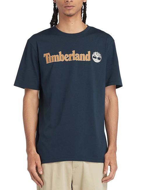 TIMBERLAND KENNEBEC RIVER LINEAR LOGO T-shirt en cotton saphir noir - T-shirt