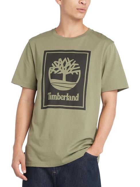 TIMBERLAND STACK LOGO T-shirt en cotton Cassel terre/noir - T-shirt