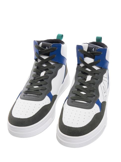 ARMANI EXCHANGE A|X Baskets hautes vert foncé + bleuté - Chaussures Homme