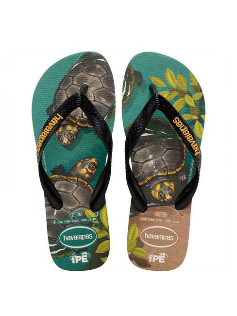 HAVAIANAS tongs IPE beige/noir/jaune - Chaussures unisexe