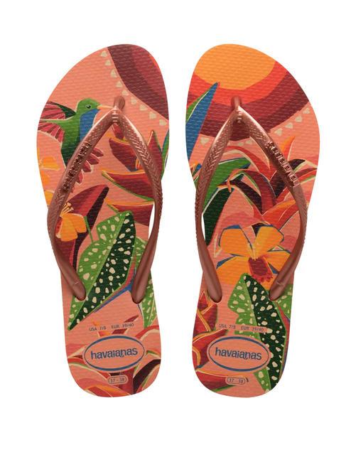 HAVAIANAS  Tongs SLIM TROPICAL pêche - Chaussures Femme