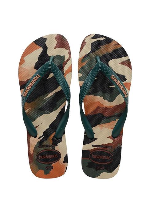 HAVAIANAS tongs TOP CAMU noir/vert pantanal - Chaussures unisexe
