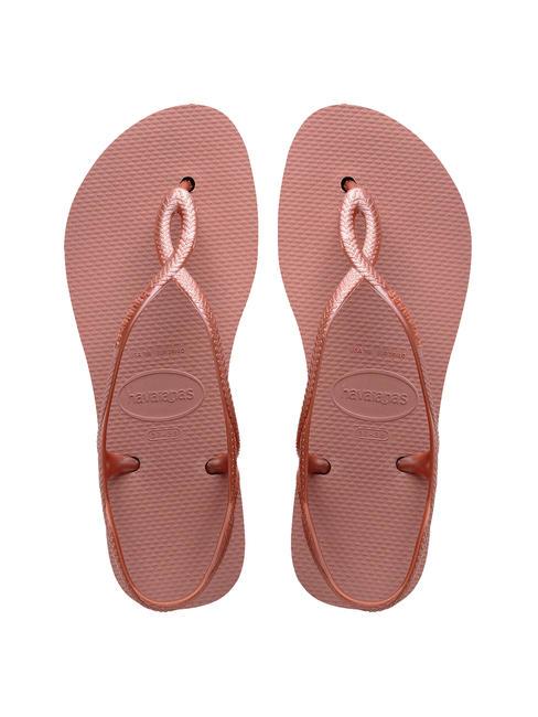 HAVAIANAS LUNA FLATFORM Sandale tongs à plateforme CROCUS / ROSE - Chaussures Femme