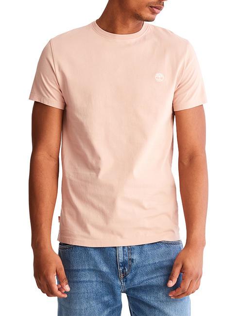 TIMBERLAND SS DUNRIVER CREW T-shirt en cotton rose camée - T-shirt