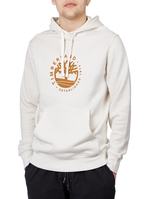 TIMBERLAND REFIBRA  Sweatshirt à capuche millésime blanc - Pulls molletonnés