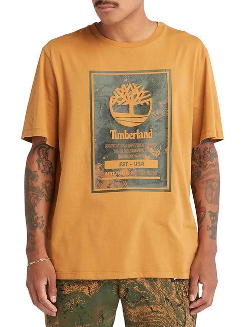 TIMBERLAND SHORT SLEEVE PRINTED LOGO T-shirt en cotton botte de blé - chemise polo
