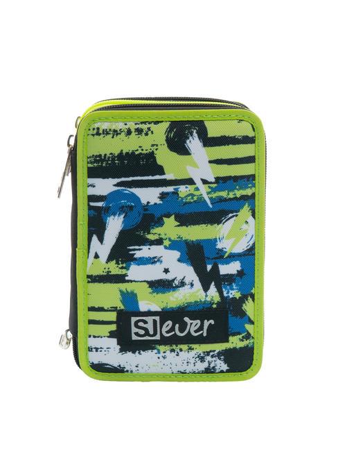 SJGANG EVER Trousse 3 zips avec trousse scolaire Bluedeep - Étuis et Accessoires