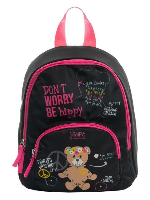 MINIPA' DON'T WORRY BE HIPPY Mini sac à dos Noir - Sacs à dos pour l'École & les Loisirs