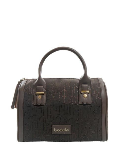 BRACCIALINI FONT Sac bandoulière en jacquard marron - Sacs pour Femme