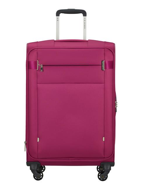 SAMSONITE Chariot CITYBEAT, bagage à main ultraléger, extensible rose violet - Valises Semi-rigides