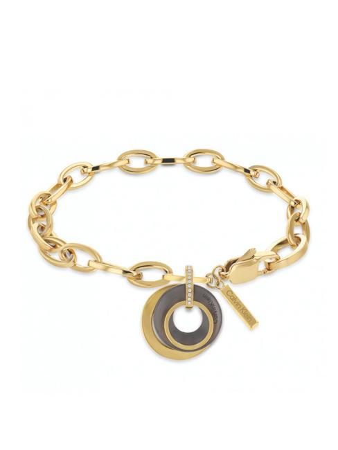 CALVIN KLEIN SCULPTURAL Bracelet avec cercles et zircons or - Bracelets