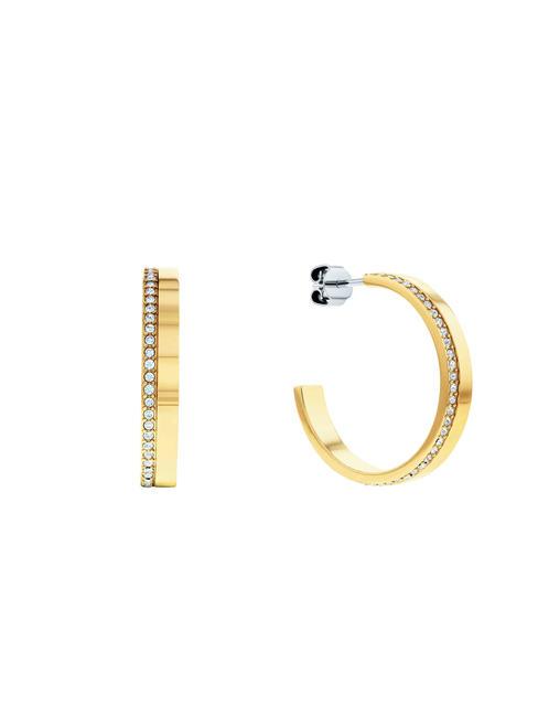 CALVIN KLEIN TIMELESS Boucles d'oreilles créoles avec zircons or - Boucles d'oreilles