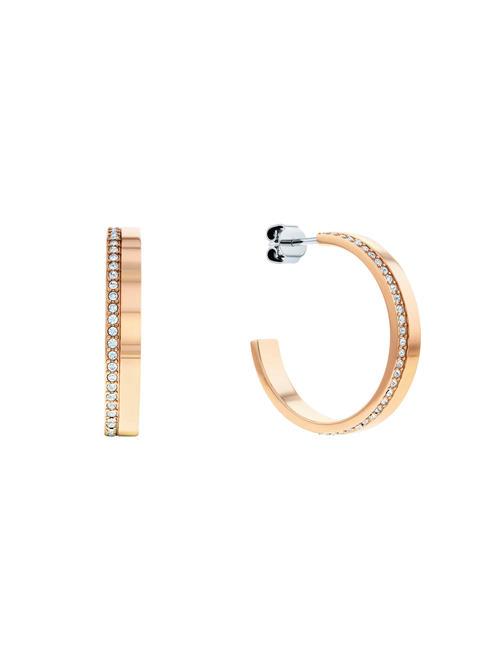 CALVIN KLEIN TIMELESS Boucles d'oreilles créoles avec zircons or - Boucles d'oreilles