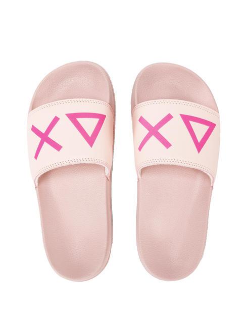 SUN68 SLIPPERS LOGO Chaussons rose - Chaussures Femme