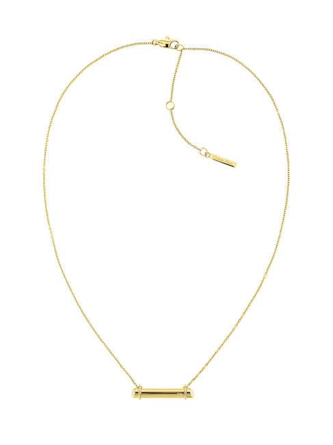 CALVIN KLEIN SCULPTURAL Collier avec barre logo or - Colliers