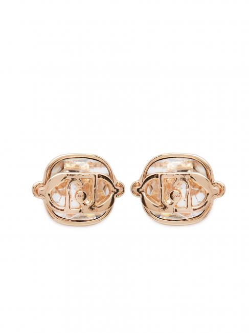 LIUJO CRYSTAL Boucles d'oreilles lobes rose d'or - Boucles d'oreilles