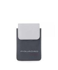 PIQUADRO URBAN Porte-cartes en cuir gris - Portefeuilles Homme - 1