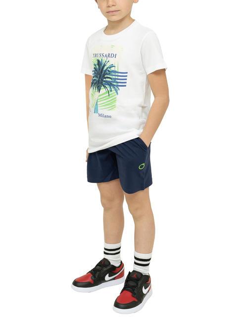 TRUSSARDI MARIS Ensemble t-shirt et bermuda en coton blanc/ind. - Survêtements pour enfants