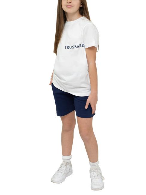 TRUSSARDI PANELLA Ensemble t-shirt et bermuda en coton blanc/ind. - Survêtements pour enfants