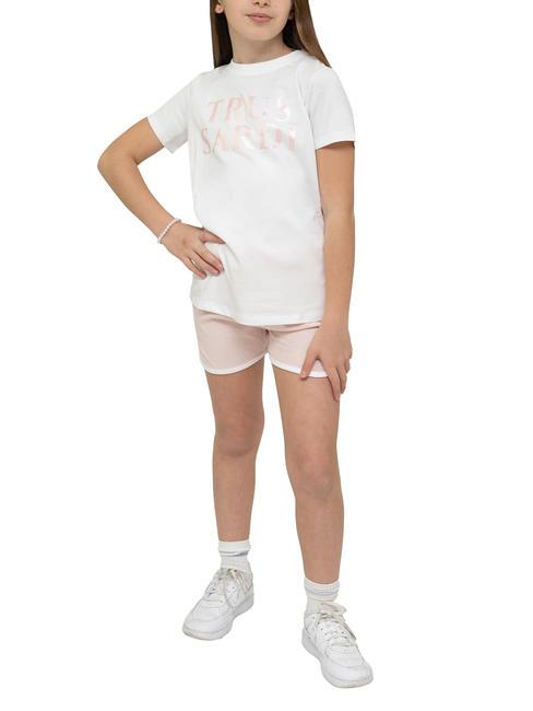 TRUSSARDI LIMEO Ensemble t-shirt et bermuda en coton blanc/p.s. - Survêtements pour enfants