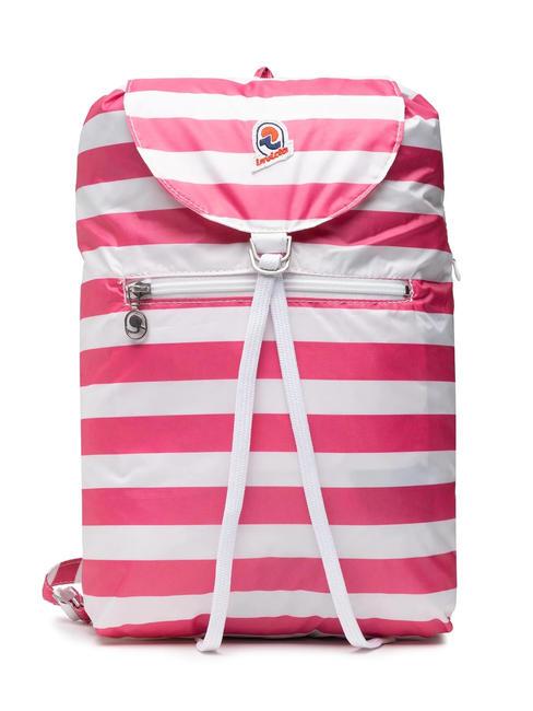 INVICTA MINISAC VINTAGE Sac à dos pliable rose blanc - Sacs à dos pour l'École & les Loisirs