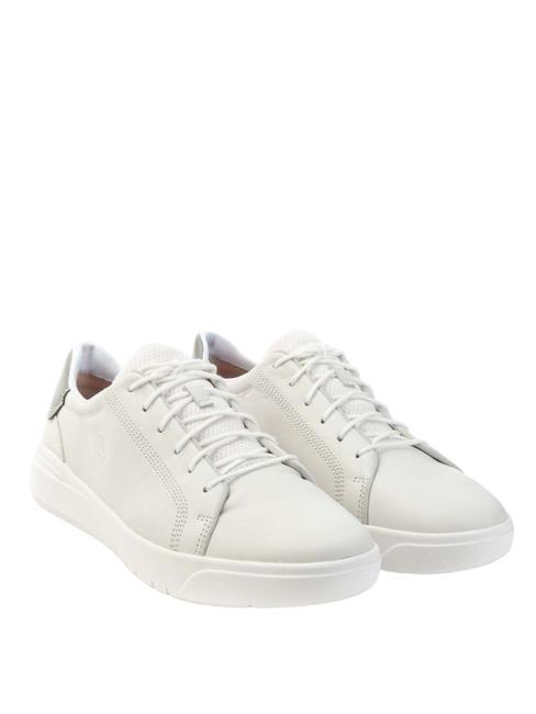 TIMBERLAND SENECA BAY Baskets en cuir blanc de blanc - Chaussures Homme