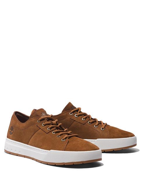 TIMBERLAND MAPLE GROVE  Baskets en cuir nubuck rouille - Chaussures Homme
