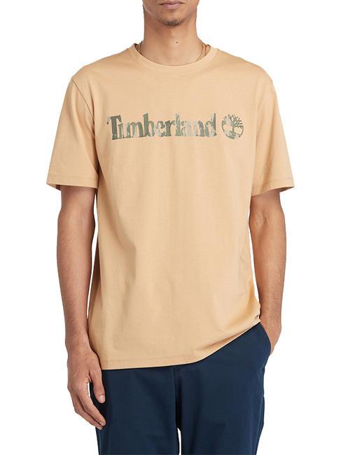 TIMBERLAND KENNEBEC RIVER TREE LOGO  T-shirt en cotton botte de blé clair - T-shirt