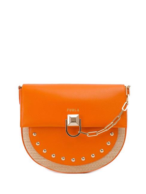 FURLA MISS MIMI Petit sac bandoulière désert+mandarine - Sacs pour Femme