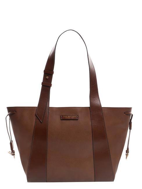 THE BRIDGE CARLOTTA Sac cabas porté épaule en cuir MARRON - Sacs pour Femme