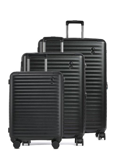 ECHOLAC CELESTRA BLX Lot de 3 chariots : cabine, moyen et grand extensible noir - Ensemble Valises