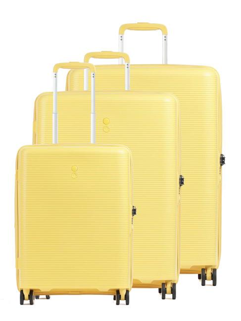 ECHOLAC FORZA Lot de 3 chariots extensibles : cabine+moyen+grand jaune - Ensemble Valises