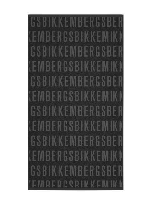 BIKKEMBERGS LOGO ALL OVER Serviette de plage en coton noir - Accessoires Voyage