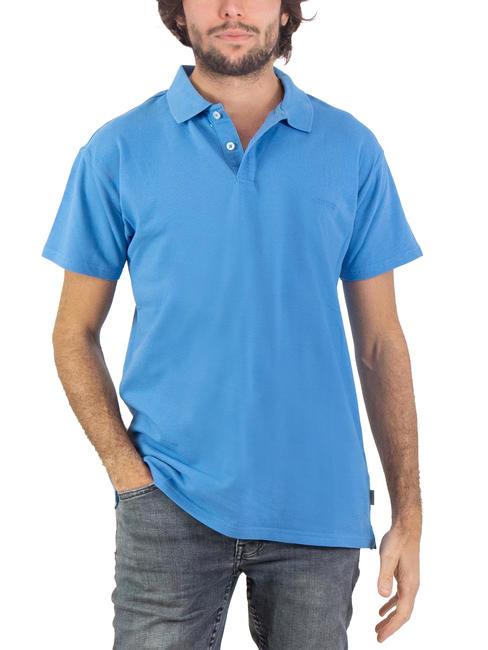 ASPESI BASIC Polo stretch à manches courtes bleu clair - chemise polo