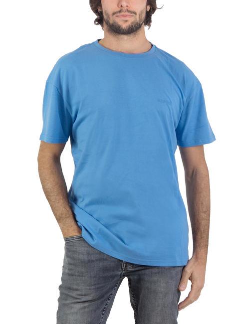 ASPESI BASIC T-shirt en coton avec logo bleu clair - T-shirt