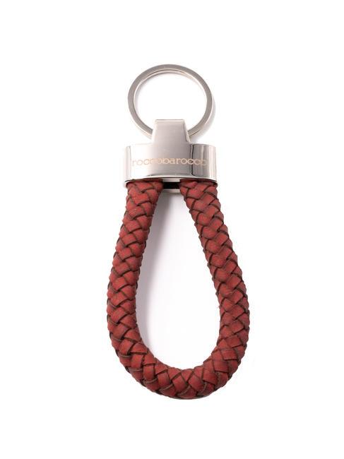 ROCCOBAROCCO RB Porte-clés avec breloque en cuir rouge - Porte-clés