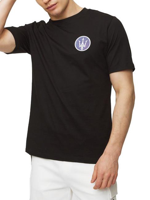 NORTH SAILS MASERATI T-shirt en coton à logo irisé noir - T-shirt