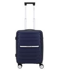 CERRUTI 1881 Chariot &agrave; bagages &agrave; main bleu - Valises cabine - 1