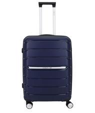 CERRUTI 1881 Chariot de taille moyenne bleu - Valises Semi-rigides - 1