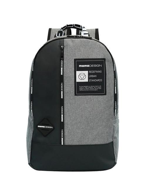 MOMO DESIGN FREETIME Sac à dos ordinateur 15" gris noir - Sacs à dos pour l'École & les Loisirs