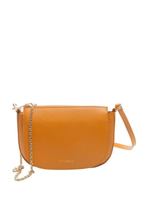 COCCINELLE ANNE Mini sac bandoulière en cuir martelé paprika - Sacs pour Femme