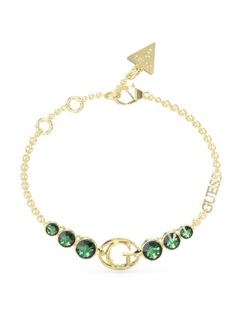 GUESS RIVOLI Bracelet avec cristaux or jaune/émeraude - Bracelets