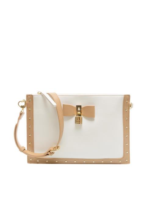 L'ATELIER DU SAC LA LA LAND Pochette à bandoulière plate blanc/beige - Sacs pour Femme